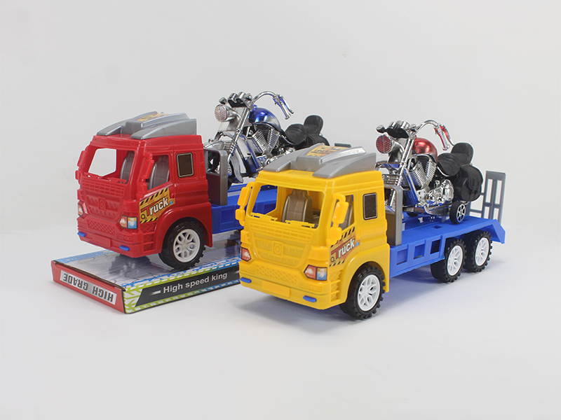 Friction Trailer Car+Motorcycle