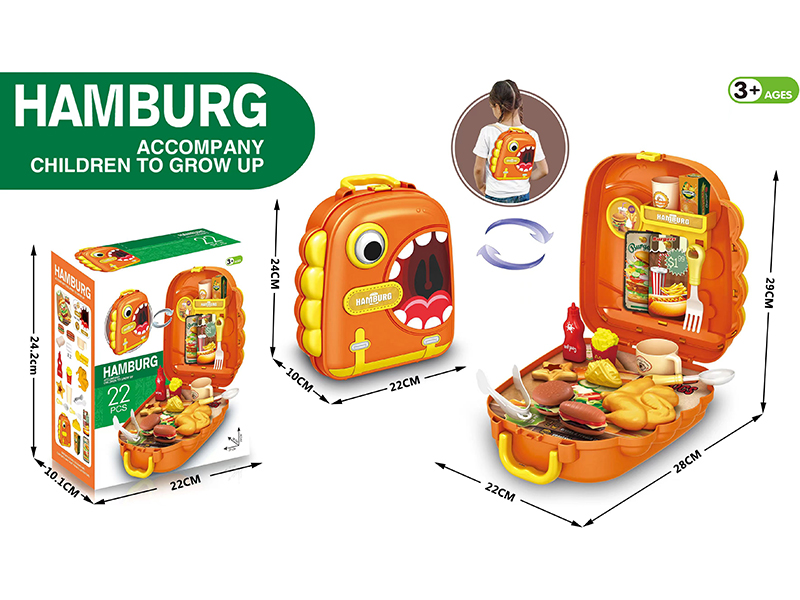 Fast Food Theme Storage Dinosaur Backpack