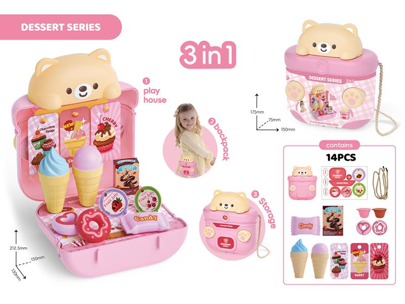 Dessert Theme Storage Bear Backpack