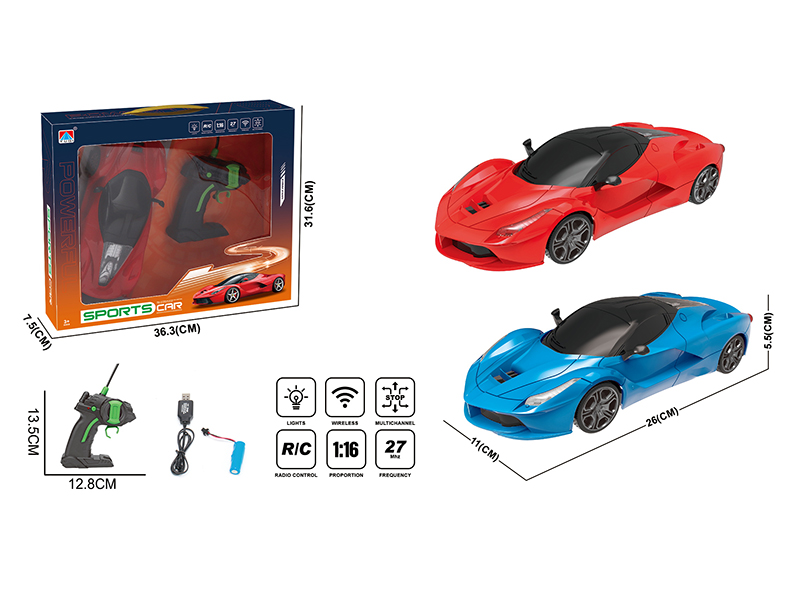1:16 4-Channel Remote Control Sports Car With Lights