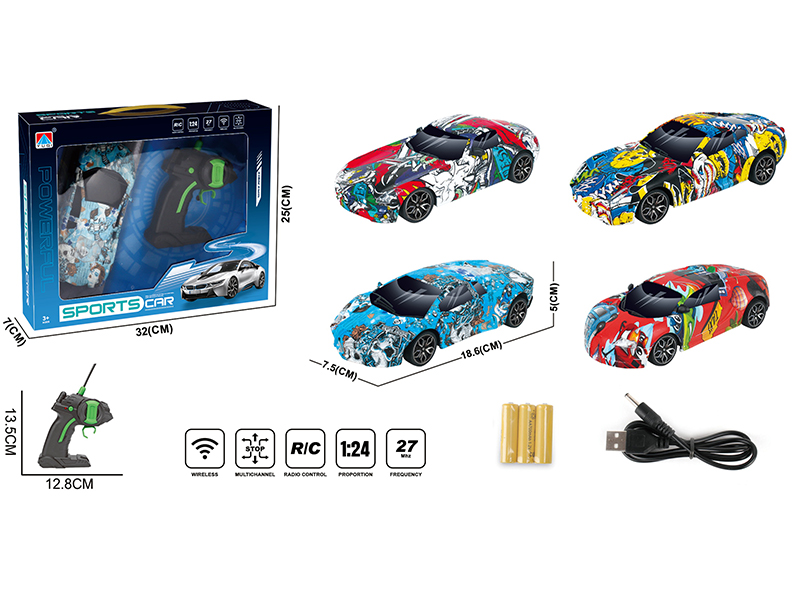1:24 4-Channel Remote Control Graffiti Racing car
