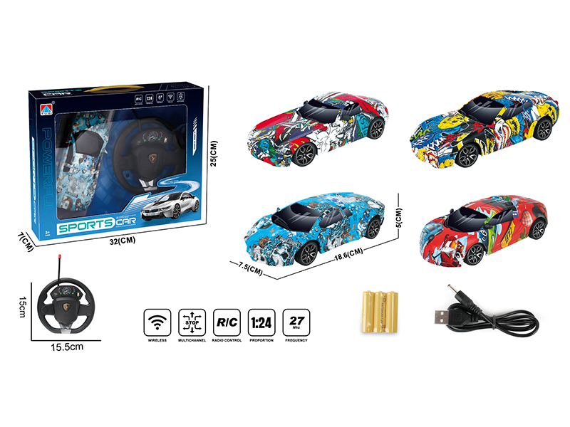 1:24 4-Channel Remote Control Graffiti Racing car