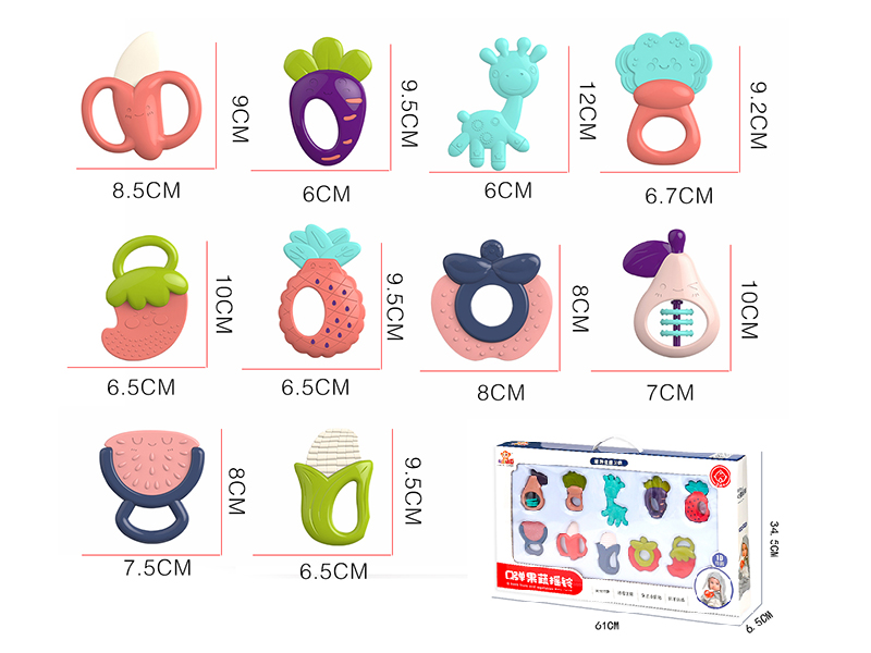 Teether Rattles 10PCS