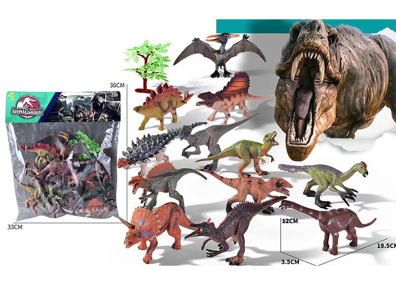 12PCS Simulated Dinosaur Toy