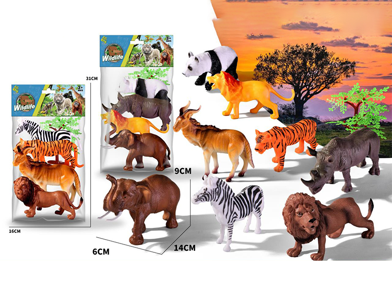 4PCS Simulated Animals Toy