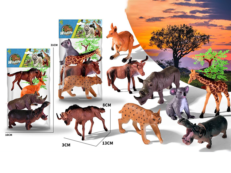 4PCS Simulated Animals Toy