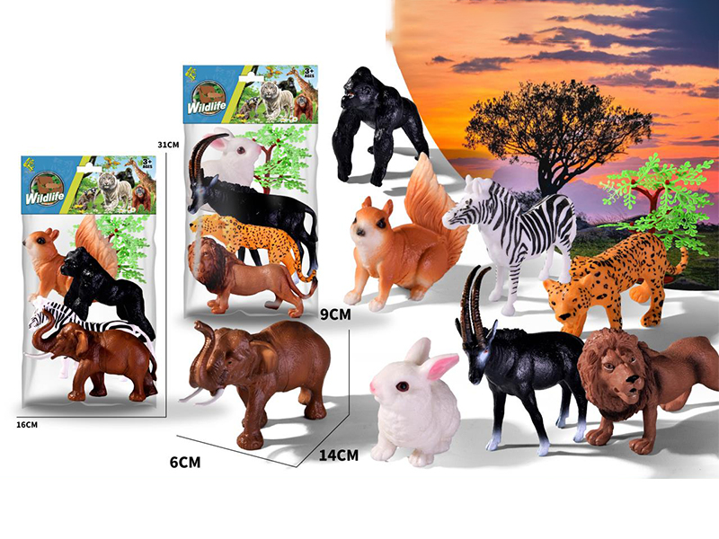 4PCS Simulated Animals Toy