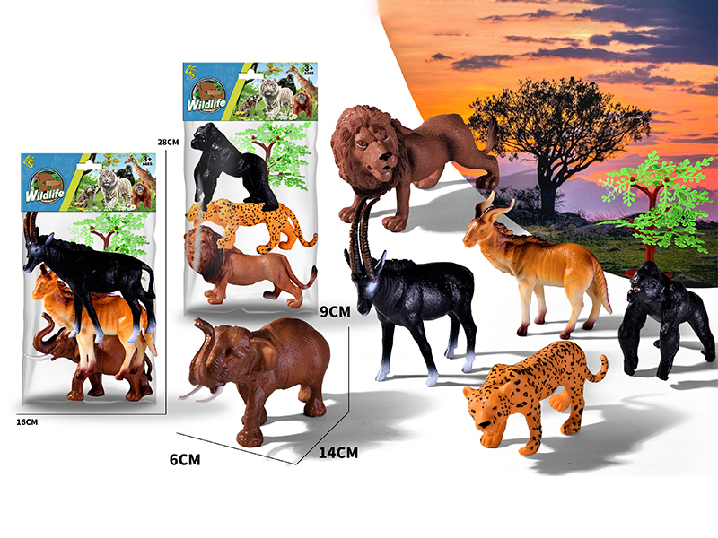 3PCS Simulated Animals Toy