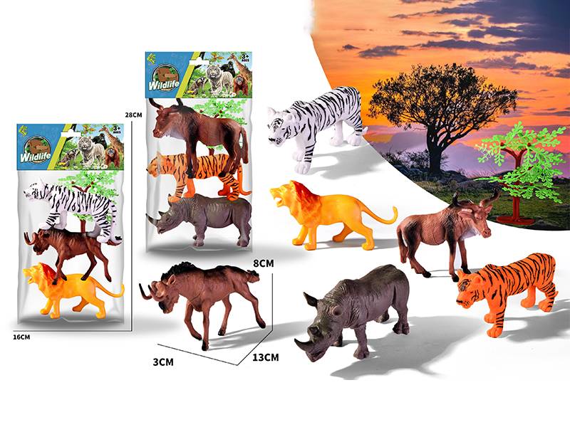 3PCS Simulated Animals Toy