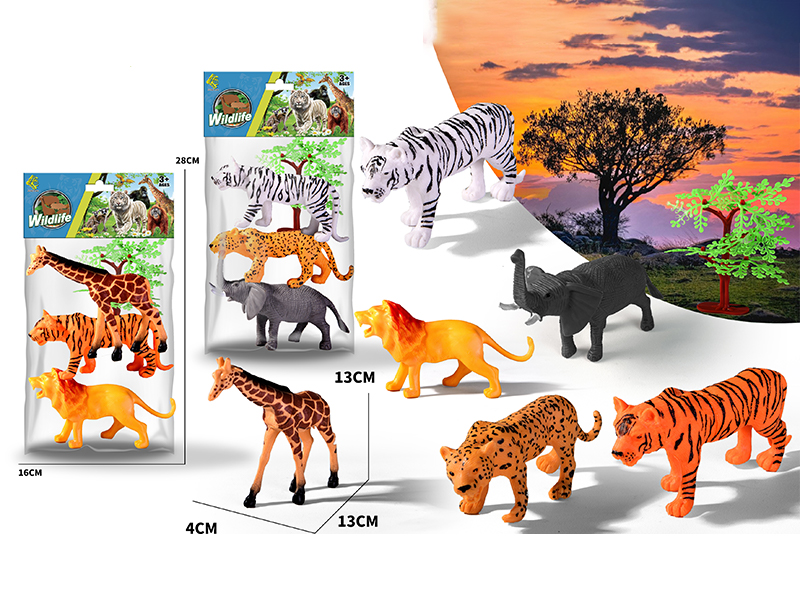 3PCS Simulated Animals Toy