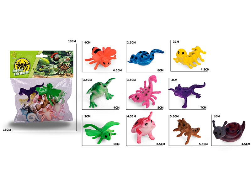 10PCS Cartoon Insect Toy