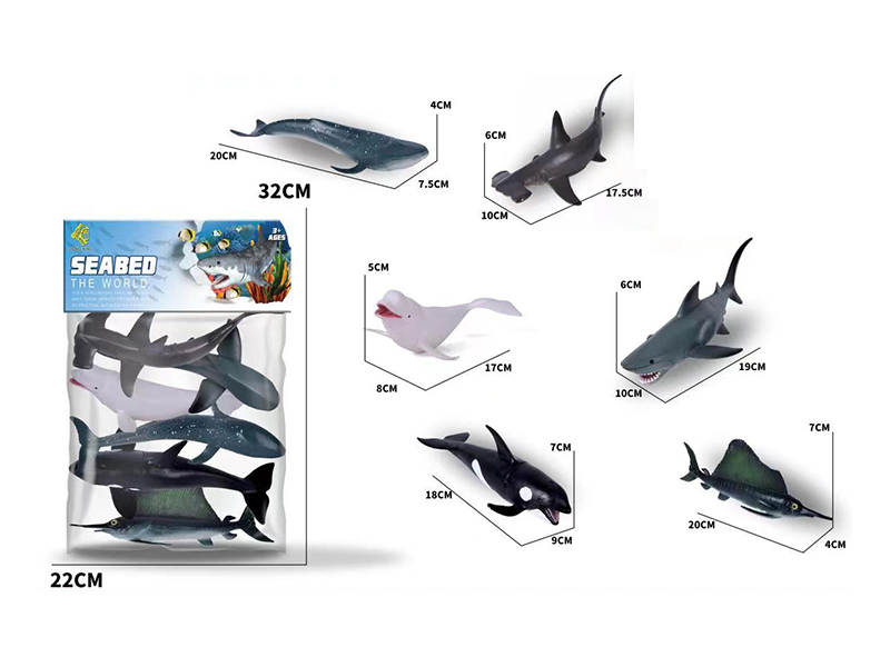 6PCS Marine Animal Toy