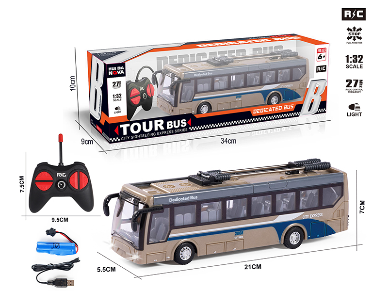 1:32 4-Channel Remote Control City Bus With Lights