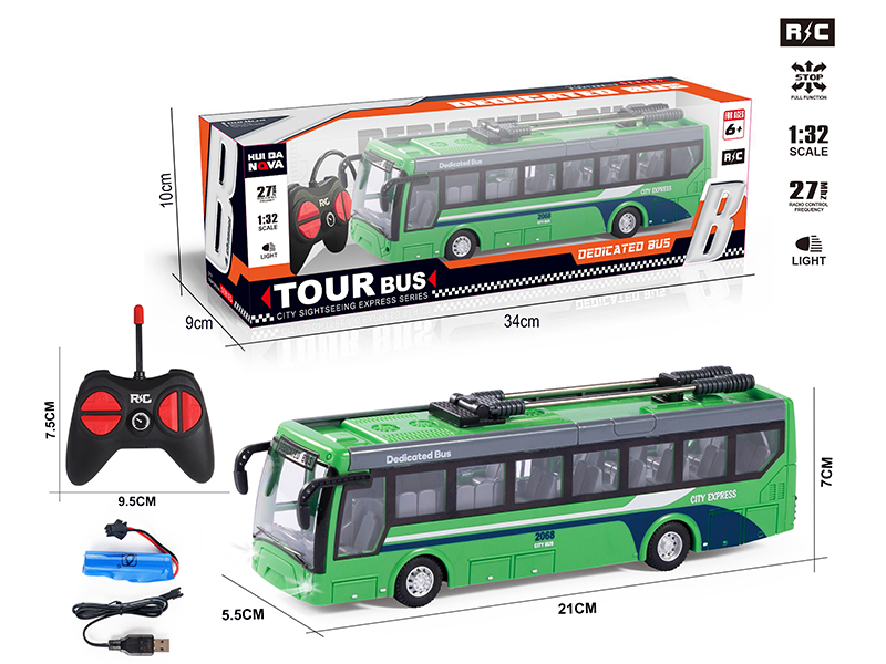 1:32 4-Channel Remote Control City Bus With Lights