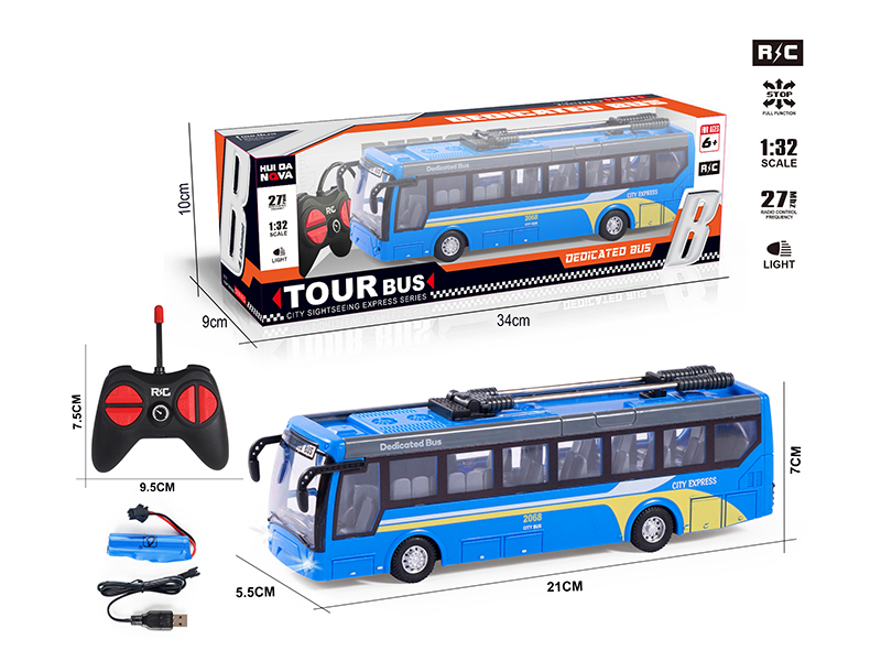 1:32 4-Channel Remote Control City Bus With Lights