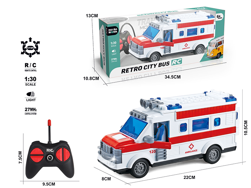 4-Channel Remote Control Ambulance With Lights(manual Open The Door)