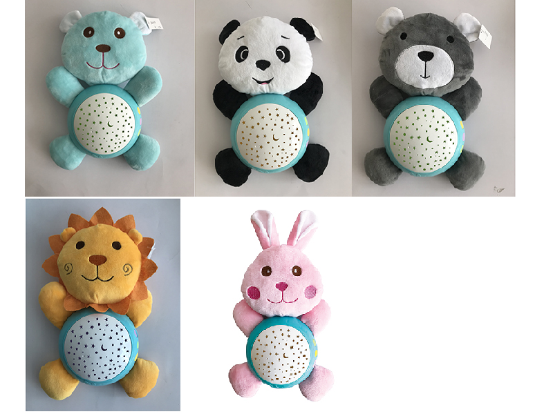 Baby Soothing Plush Animal Toy(Lights And Music)