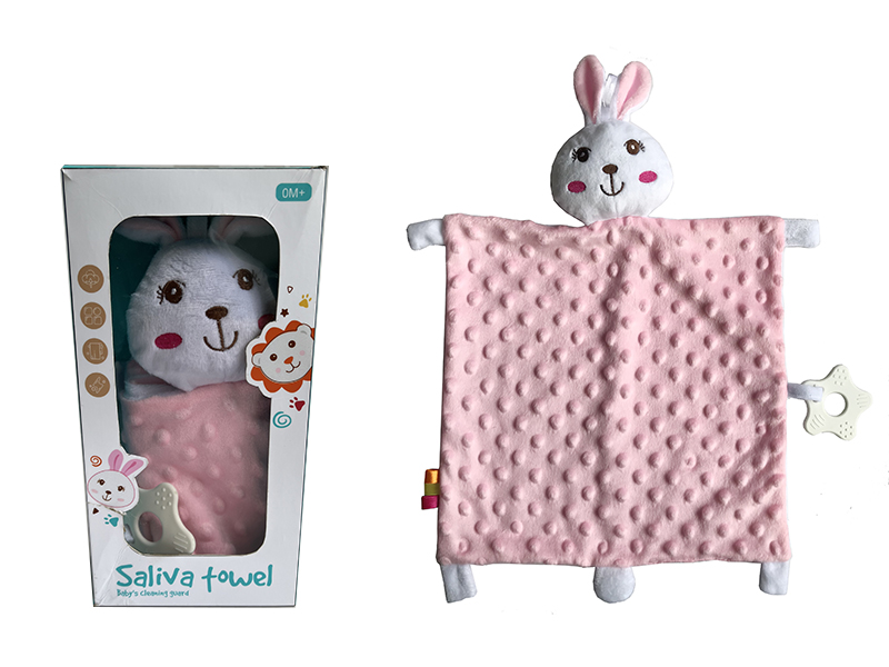 Saliva Towel With Teether - Rabbit