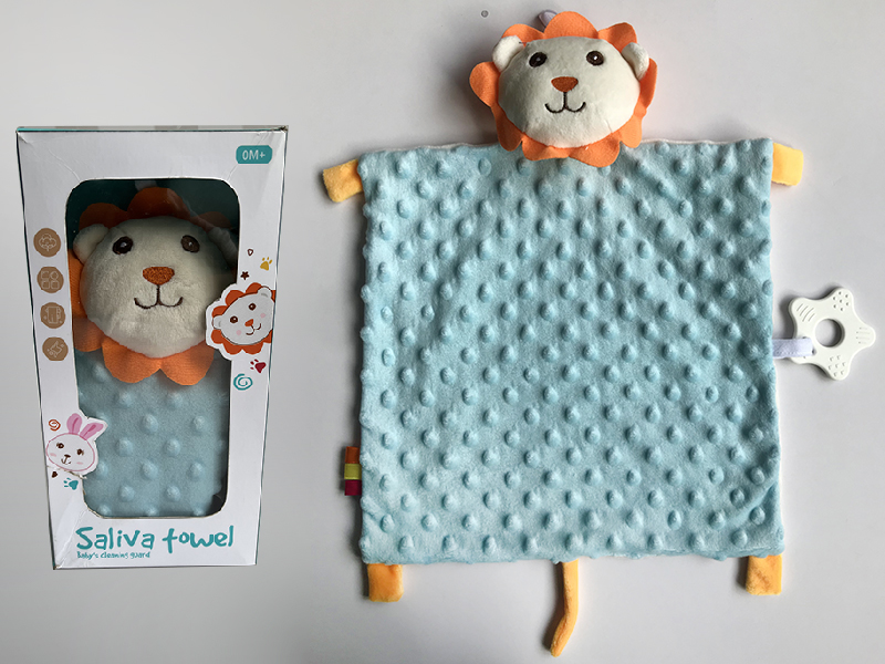Saliva Towel With Teether - Lion