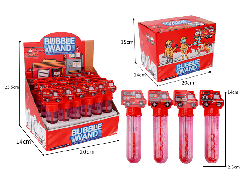 Fire Engine Bubble Sticks 24pcs