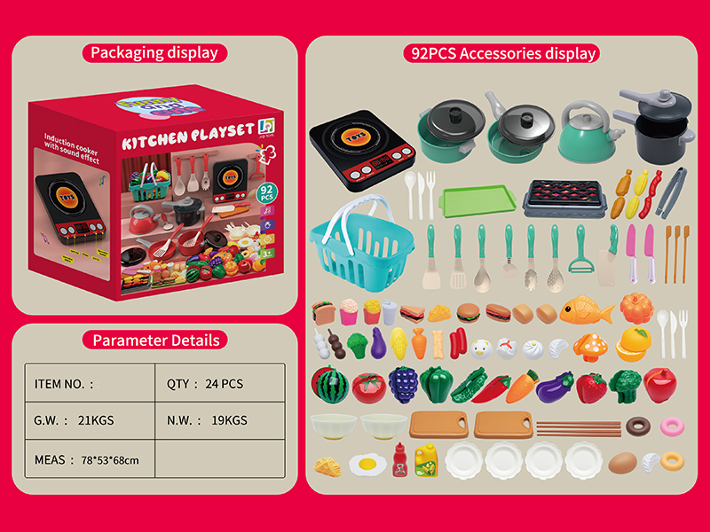 92PCS Kitchen Toy