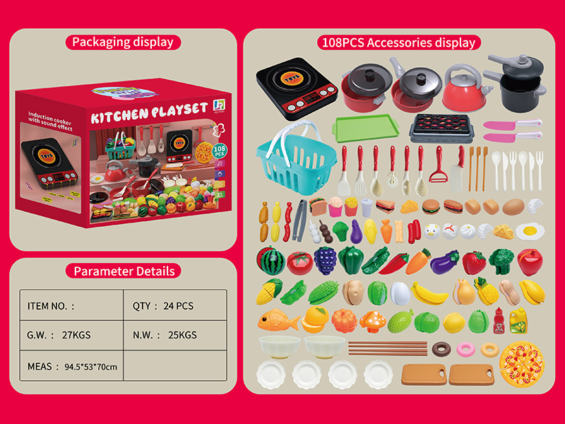 108PCS Kitchen Toy