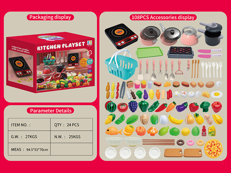 108PCS Kitchen Toy