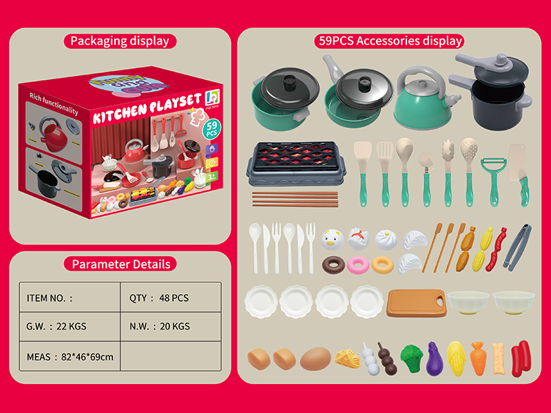 59PCS Kitchen Toy