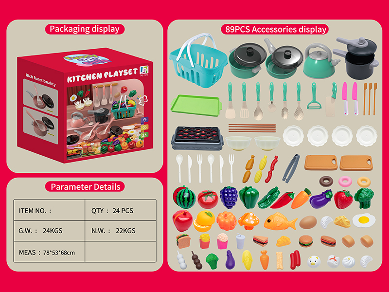 89PCS Kitchen Toy