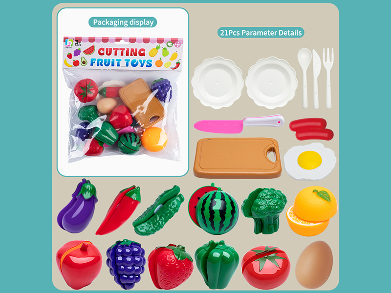 21PCS Cutting Vegetable And Fruit Toy