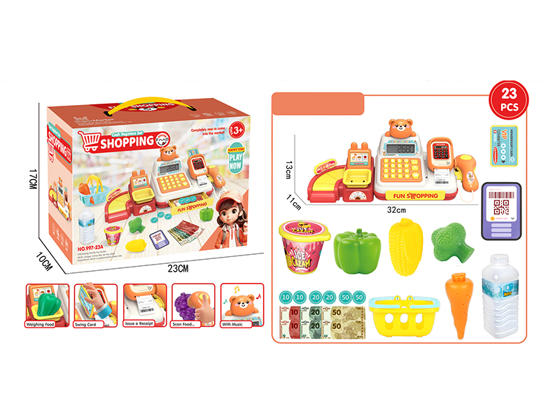 Bear Cash Register Set 23pcs