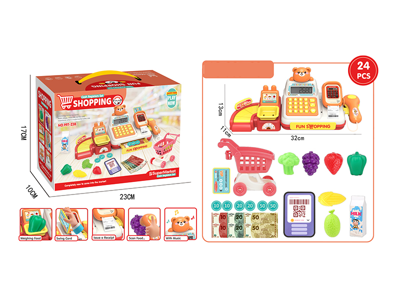 Bear Cash Register Set 24pcs