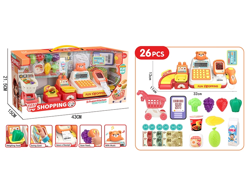 Bear Cash Register Set 26pcs