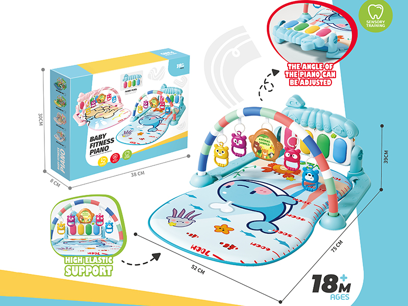 Baby Pedal Piano Fitness Blanket(Whale)