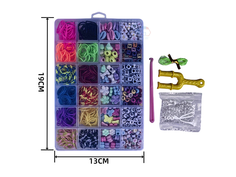 DIY Beads & Rubber Band Bracelet