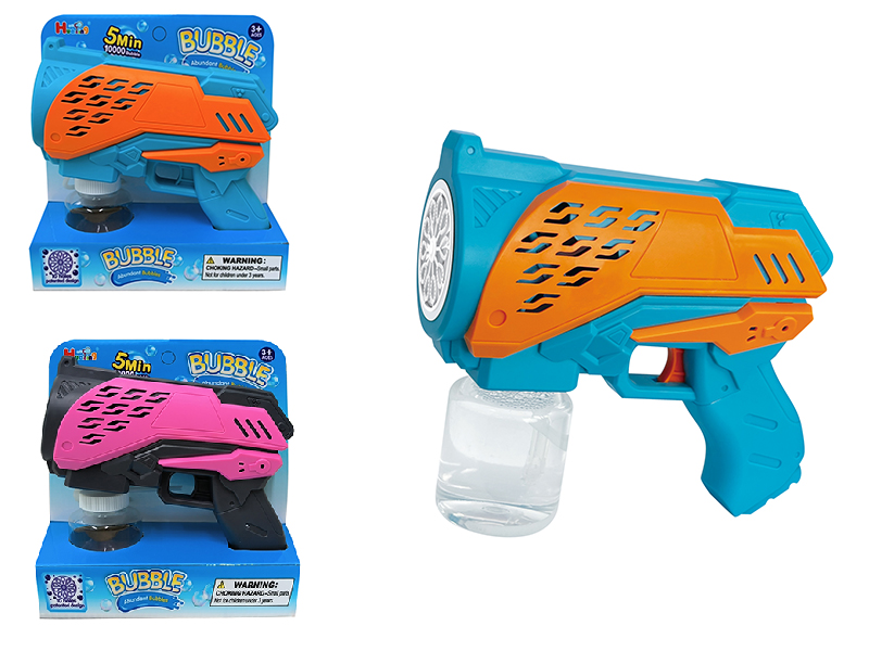 10-Holes Bubble Gun With 80ml Bubble Water(Without Light And Music)