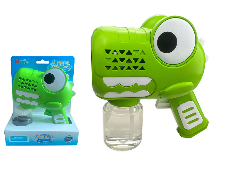 10-Holes Dinosaur Bubble Gun With 80ml Bubble Water(Without Light And Music)