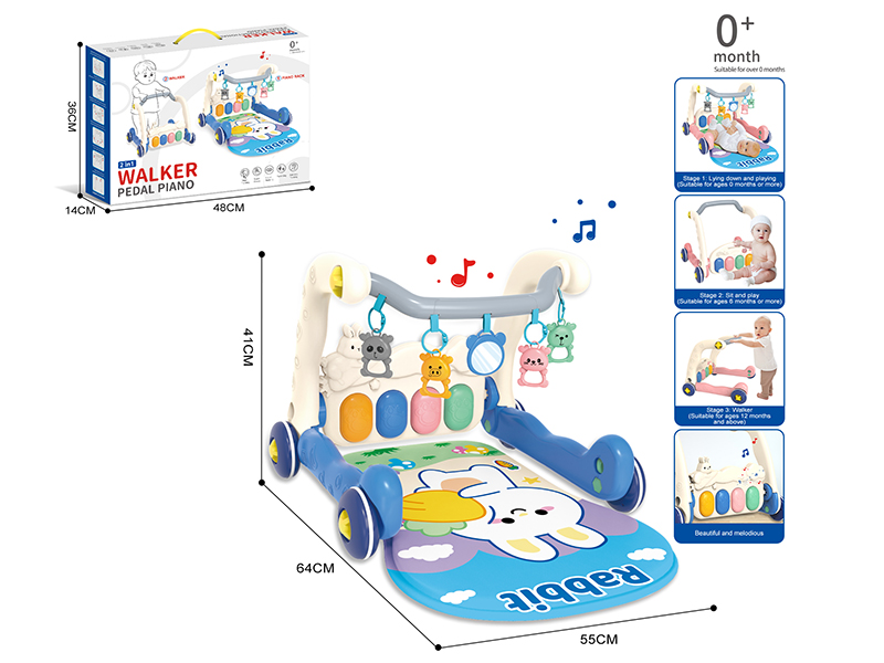 2 In 1 Pedal Piano Baby Walker