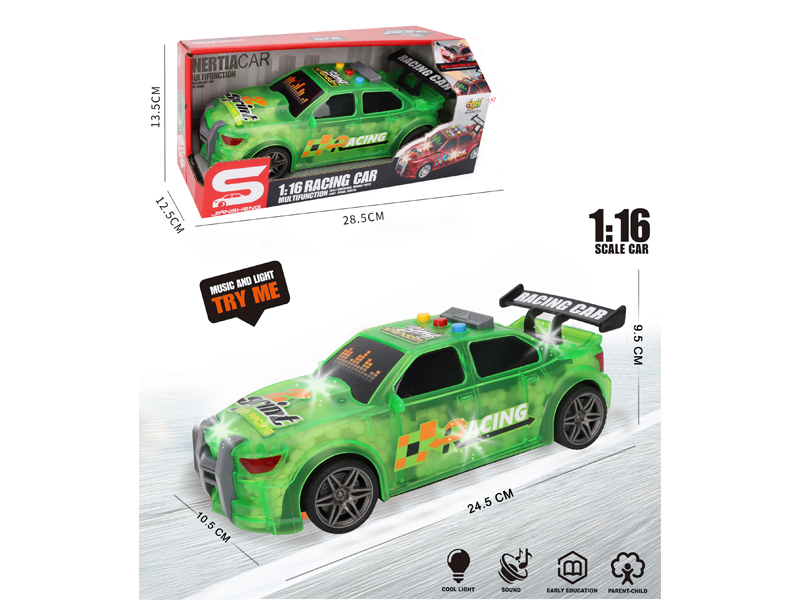 1:16 Friction Racing Car With Music And Light