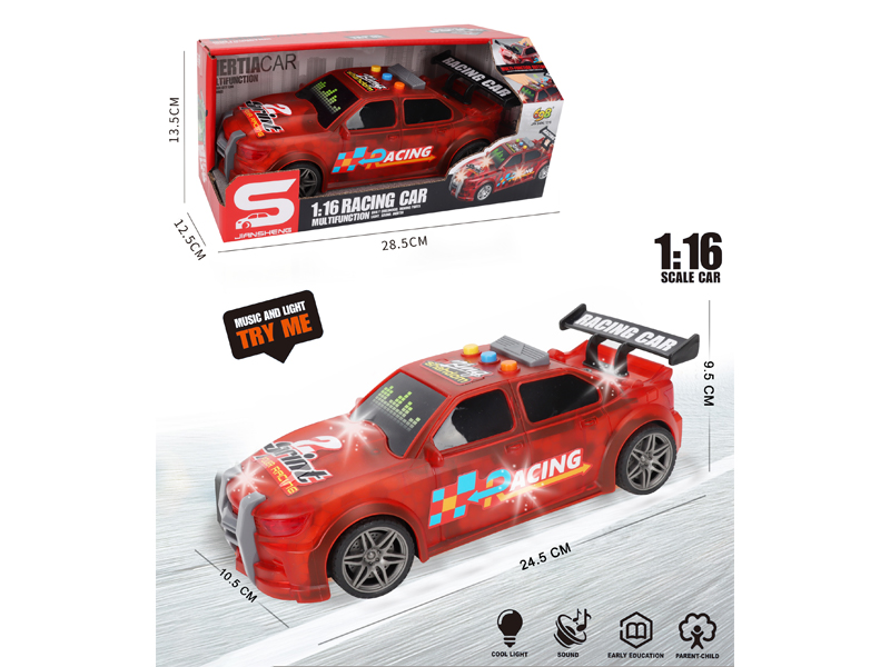 1:16 Friction Racing Car With Music And Light