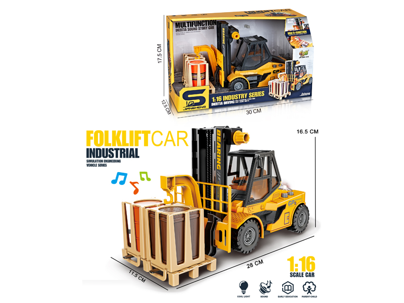 1:16 Friction Forklift With Lights And Music