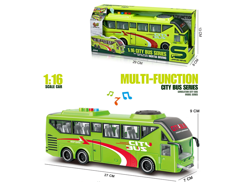 1:16 Friction City Buses With Lights And Sound