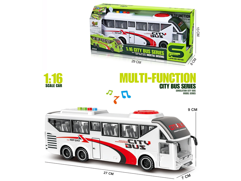 1:16 Friction City Buses With Lights And Sound