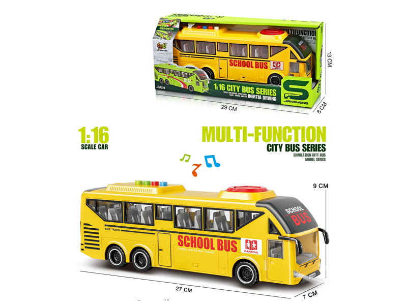 1:16 Friction City Buses With Lights And Sound