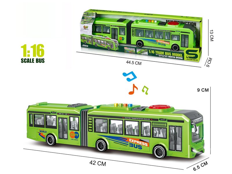 1:16 Friction Urban Double Decker Bus With Lights And Sound