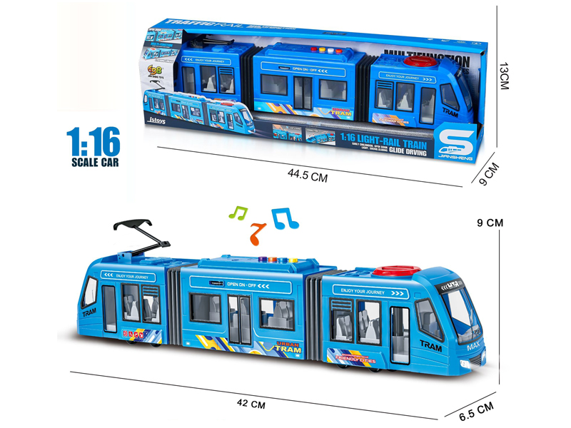1:16 Slide Urban Light Rail With Lighting And Sound