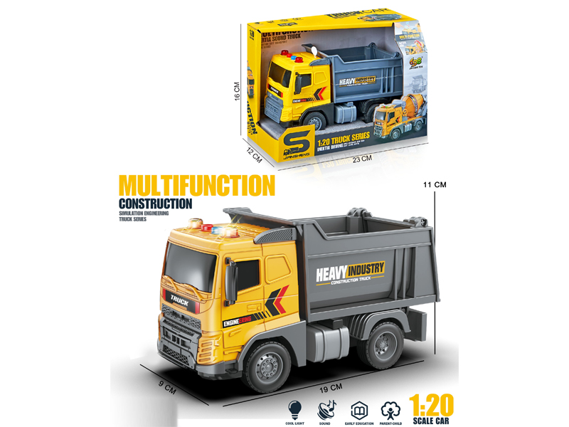 1:20 Friction Dump Truck With Lights And Sound