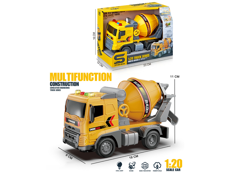 1:20 Friction Mixing Truck With Light And Sound