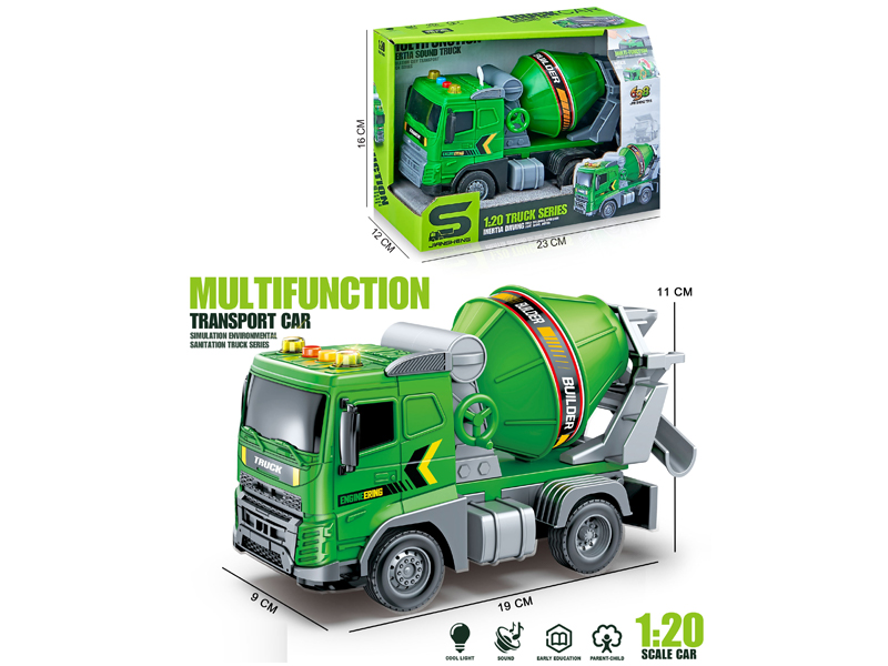 1:20 Friction Mixing Truck With Light And Sound
