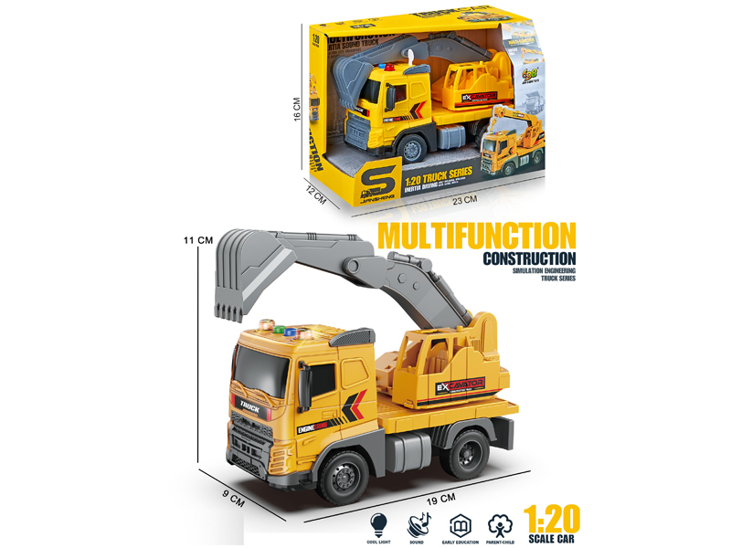 1:20 Friction Excavation Vehicle With Light And Sound